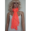 Foulard cheche saumon fluo