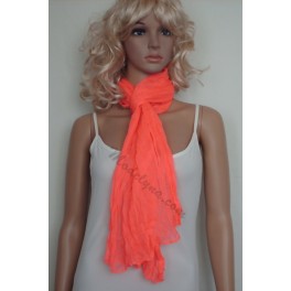 Foulard cheche saumon fluo