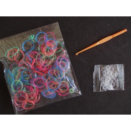 200 élastiques loom band rainbow